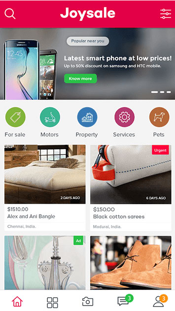 letgo clone home page