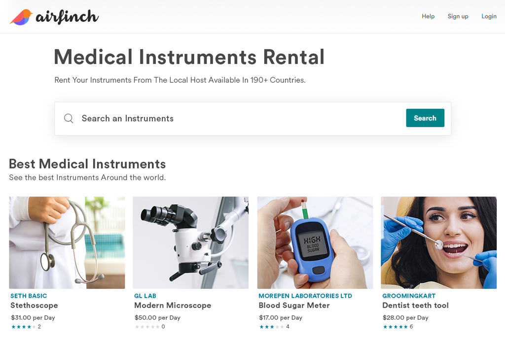 medical instruments rental script