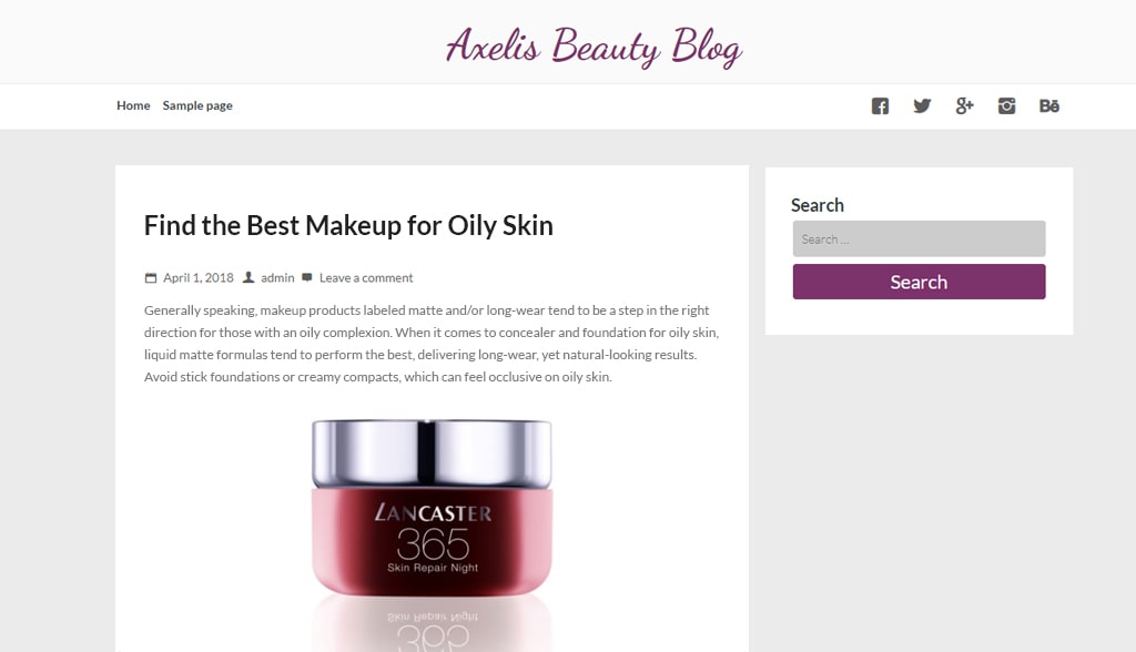 Blog shared by a beauty brand in cosmetics e-commerce platform