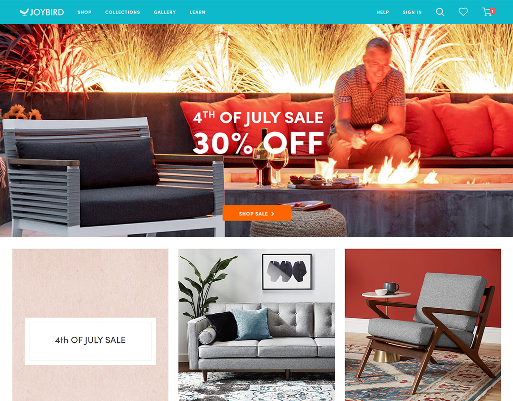 Joybird online furniture store