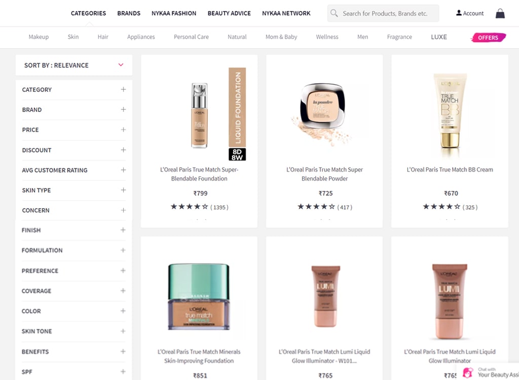 Multi-vendor cosmetics e-commerce platform built with an online cosmetics store script