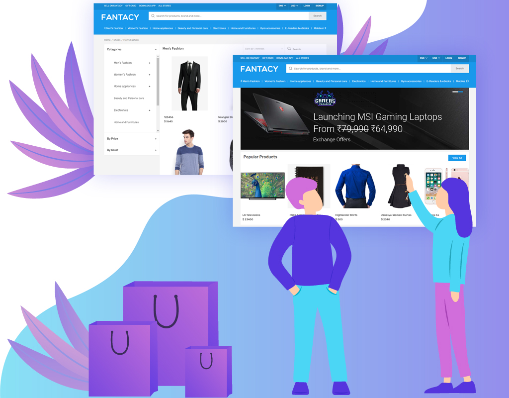 Online furniture platform with Fantacy multi-vendor ecommerce script