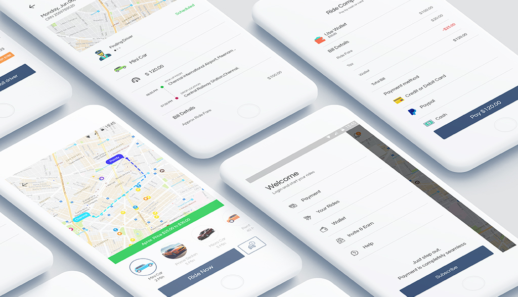 Full-featured taxi app