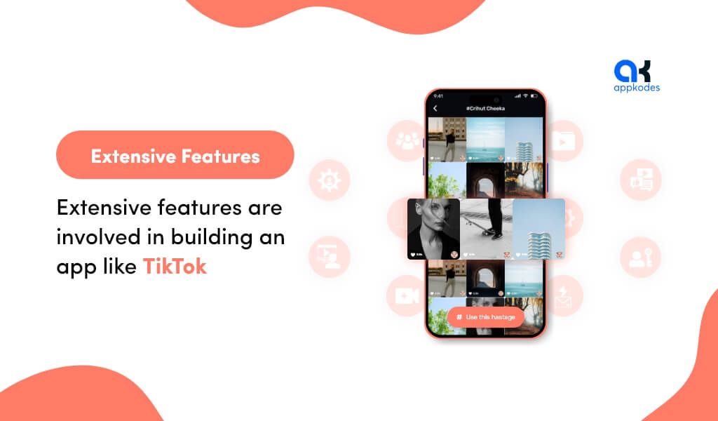 Features to develop app like tiktok